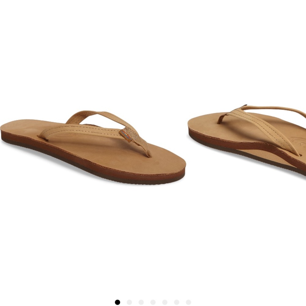 Rainbow Narrow Strap Sandal - Sierra Brown